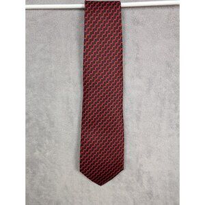 Bijoux Terner Genuine Silk Tie Red Hand Made Formal Wedding Graduation Office